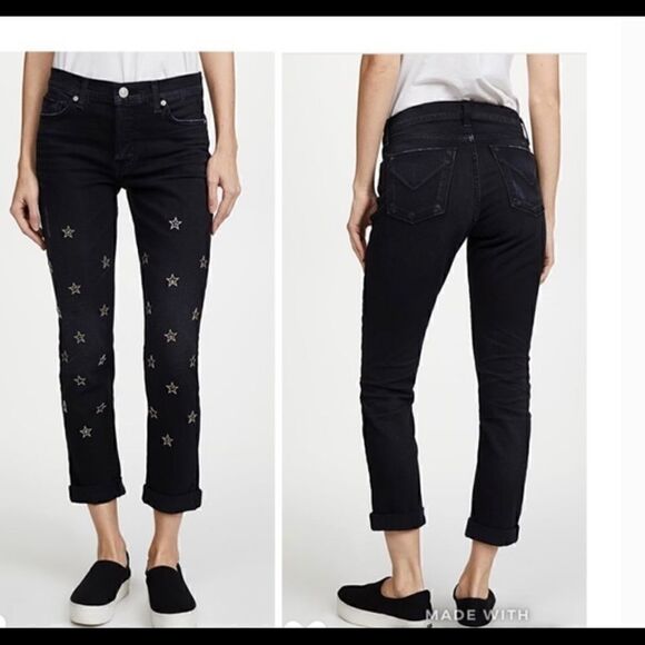 Hudson Riley Crop Relaxed Straight Jeans Mythology - Picture 2 of 4